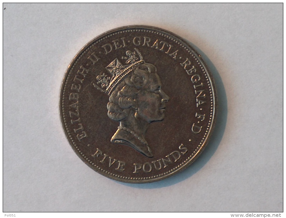 GRANDE BRETAGNE 5 POUNDS 1990 90th BIRTHDAY OF QUEEN ELIZABETH QUEEN MOTHER" - Collections