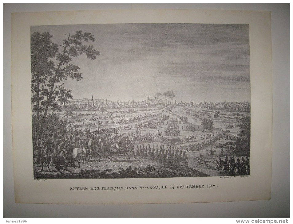 RIPRODUZIONE    STAMPA     ENTRATA     DEI       FRANCESI   A     MOSCA       1812 - Stampe & Incisioni