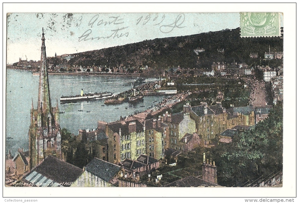 Cp, Ecosse, Rothesay, Voyagée 1909 - Bute