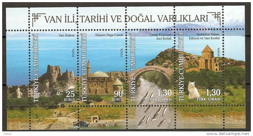 Turkey 2011 Van Cat , Fishes 1bl  MNH** - Domestic Cats