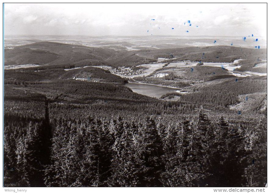 Auersberg - S/w Blick Vom Auersberg Zur Talsperre Des Friedens & Nach Sosa - Auersberg