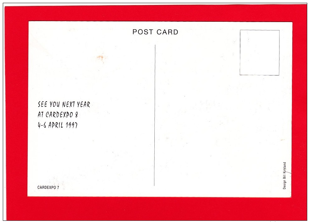 Postcards, York Cardexpo International 1996, York Racecourse, A6. - Collector Fairs & Bourses