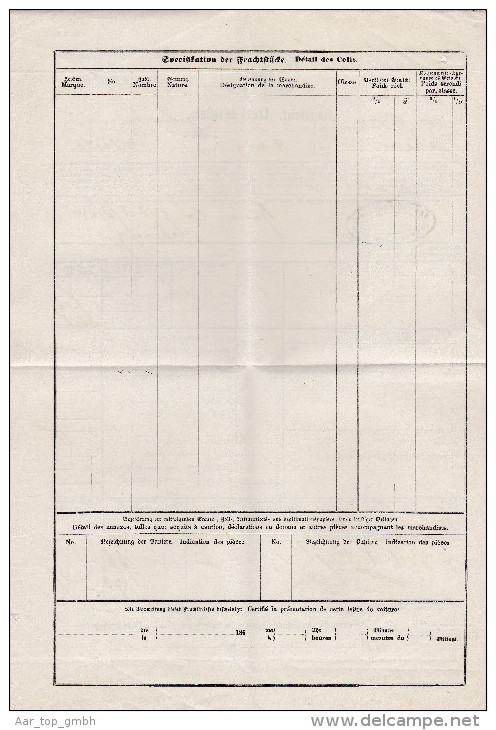 Heimat TG ROMANSHORN 1863-03-06 Auf Frachtbrief Bahnstempel - Railway