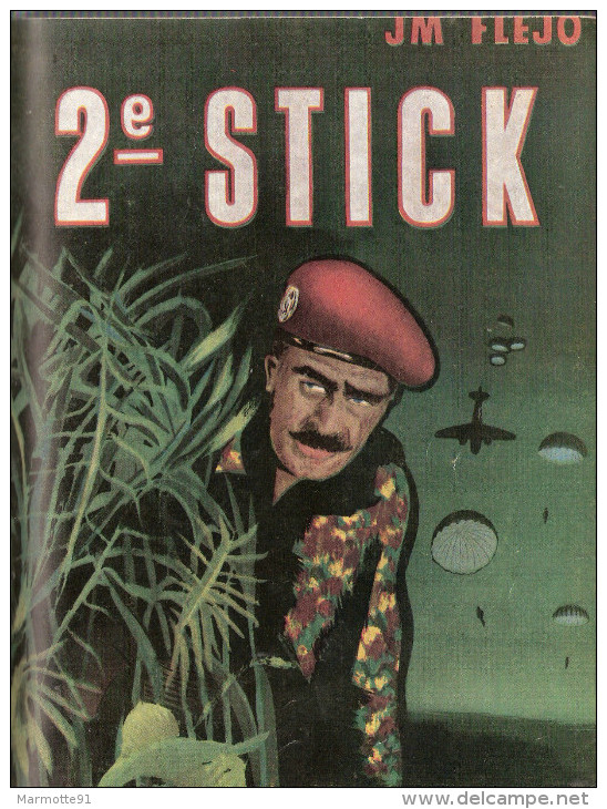 2e STICK RECIT PARACHUTISTE INDOCHINE BERET ROUGE TAP COMMANDO 1950 - Français