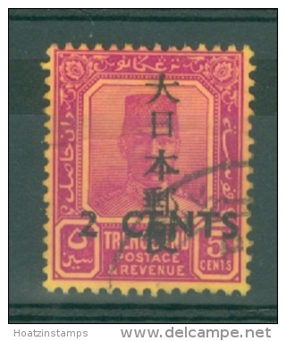 Malaya - Japanese Occupation: 1943   Sultan - Trengganu - Surcharge OVPT  SG J135  2c On 5c    Used - Occupazione Giapponese