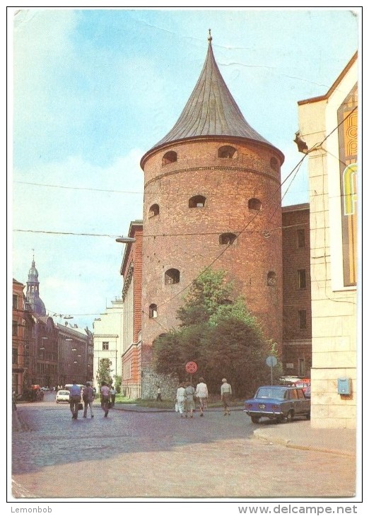 Latvia, Riga, Pulvera Tornis, Used Postcard [14150] - Latvia