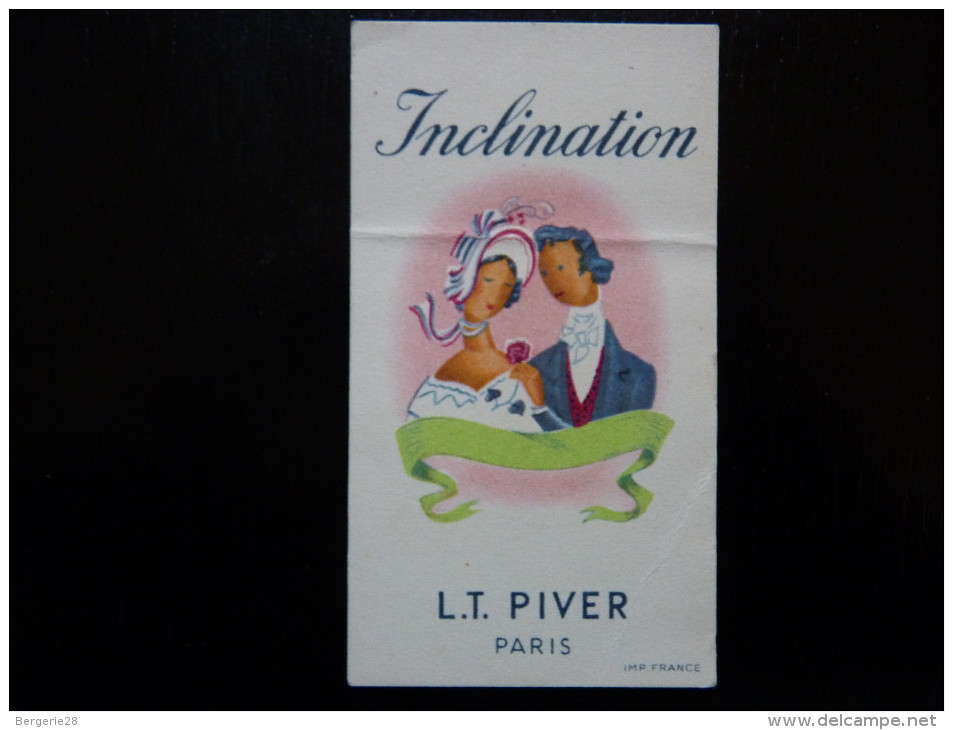 CARTE PARFUMÉE - PIVER - INCLINATION - Voir Dos - - Antiquariat (bis 1960)