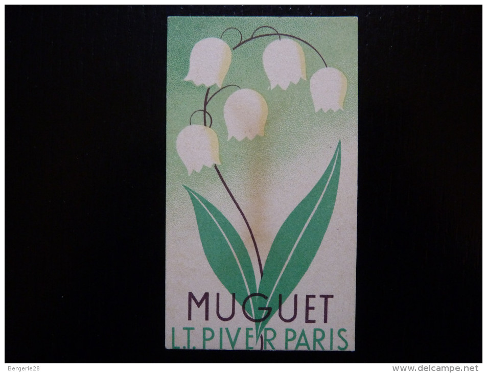 CARTE PARFUMÉE - PIVER - MUGUET - - Vintage (until 1960)