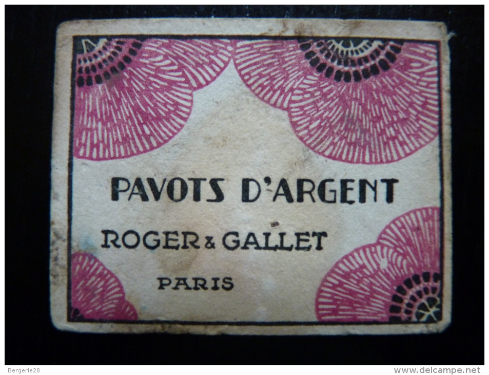 CARTE PARFUMÉE - ROGER GALLET - PAVOT D'ARGENT - - Anciennes (jusque 1960)