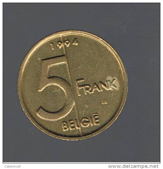 BELGIUM - BELGICA -  5 Francs  1994  KM190 - 5 Francs