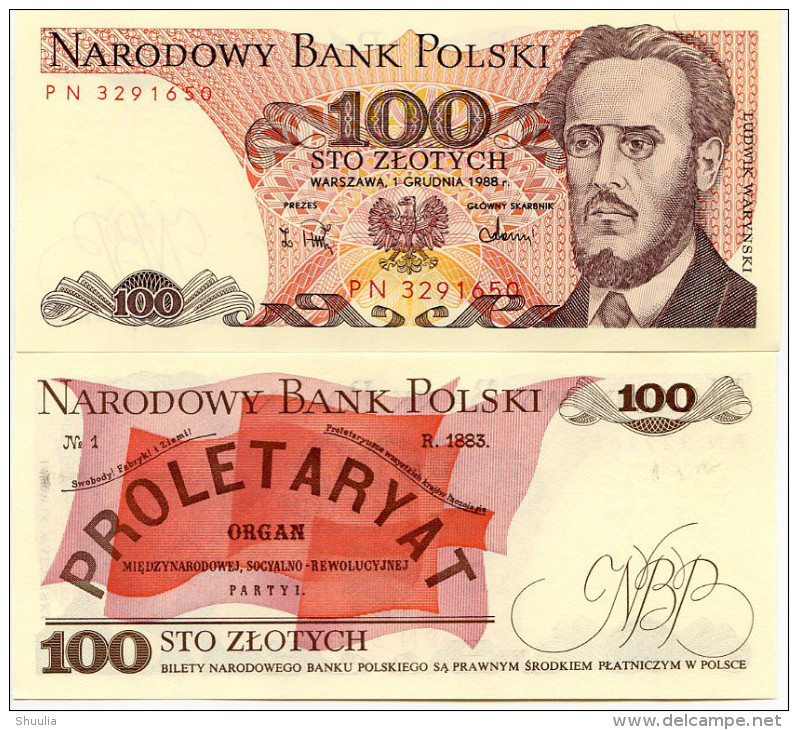 Poland 100 Zlotych 1988 Pick 143e UNC - Poland