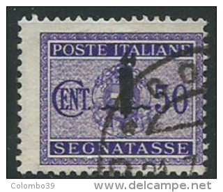 Italia 1944 Luogotenenza/Regno Usato - Segnatasse Fascetto 50c - Taxe