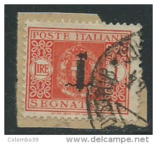 Italia 1944 Luogotenenza/Regno Usato - Segnatasse Fascetto £ 1 Su Frammento - Taxe