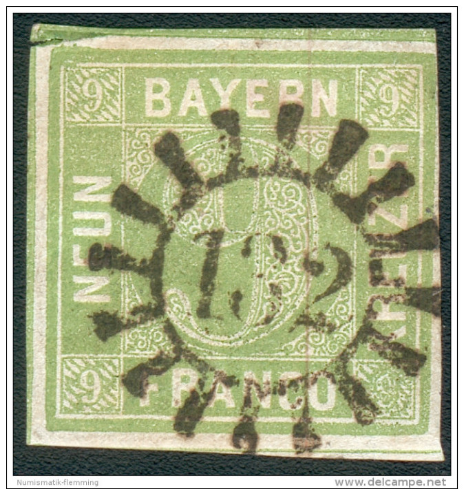 Bayern Mi.-Nr.5aaIII O Toller Geschlossener Mühlradstempel Mit Nr.132 - Otros & Sin Clasificación