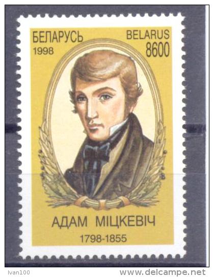 1998. Belarus,  A. Michkiewich, Poet, 1v,  Mint/** - Bielorussia