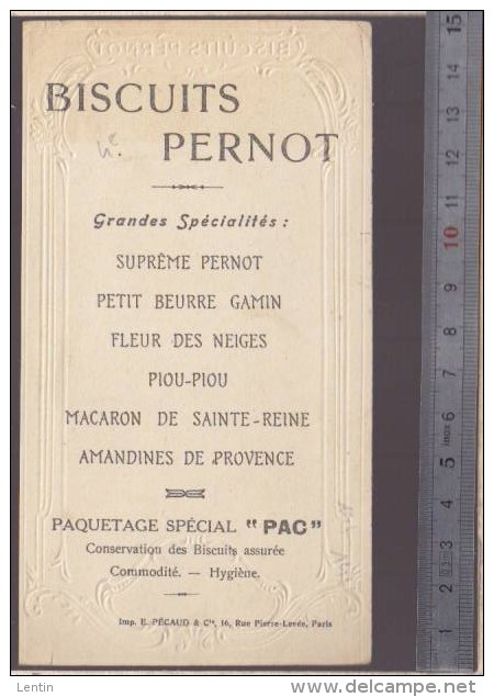 Chromo - Biscuits Pernot - Artiste Theatre Mademoiselle Clairon (1723-1803) - Art Nouveau -  Voir état - Pernot