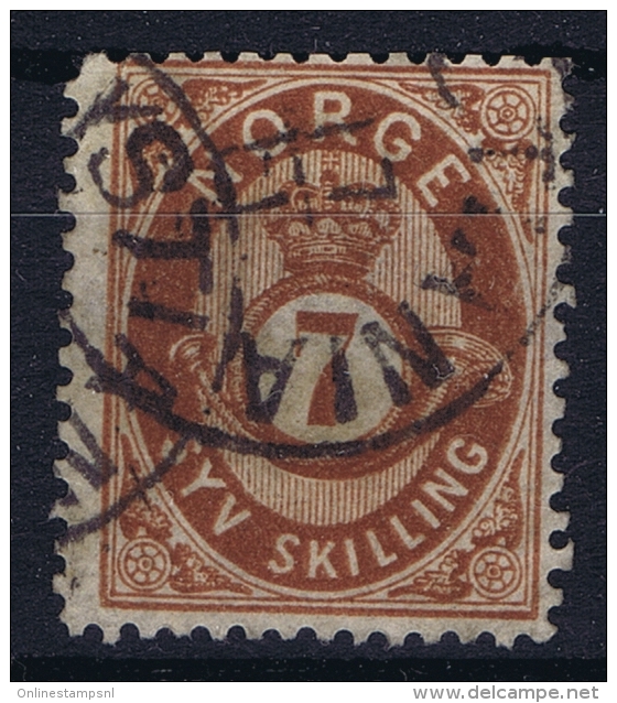 Norway: Yv Nr 21  Mi Nr 21 1872 Used - Gebraucht