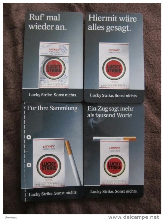 O819,821,823,824 04.93  Lucky Strike,set Of 4,mint - O-Series: Kundenserie Vom Sammlerservice Ausgeschlossen