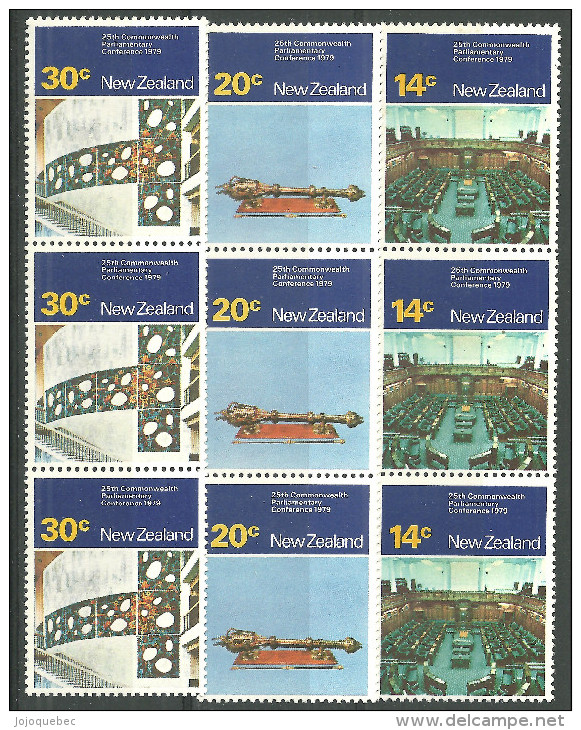 Nouvelle-Zélande Bande Des Timbres Neufs Sans Charniére Avec Des Taches  CHRISTMAS & 25TH COMMONWEALTH PARLIAMENTARY CON - Neufs