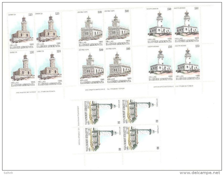 GREECE GRECE 1995 Hellenic Lighthouses Block Of Four MNH - Neufs