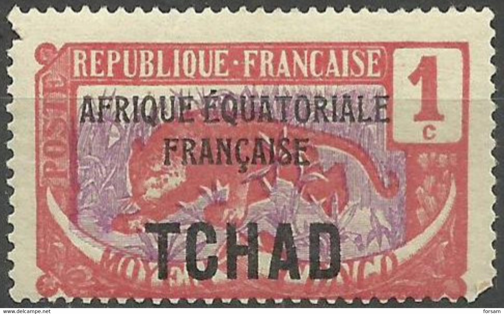 CHAD..1924..Michel # 19...MLH. - Unused Stamps