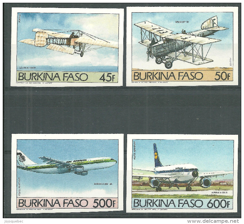 Burkina Faso Non-dentelé Neufs Sans Charniére Series Complet, IMPERFORATED MINT NEVER HINGED,  MOTOR CARS AND AIRCRAFT - Burkina Faso (1984-...)