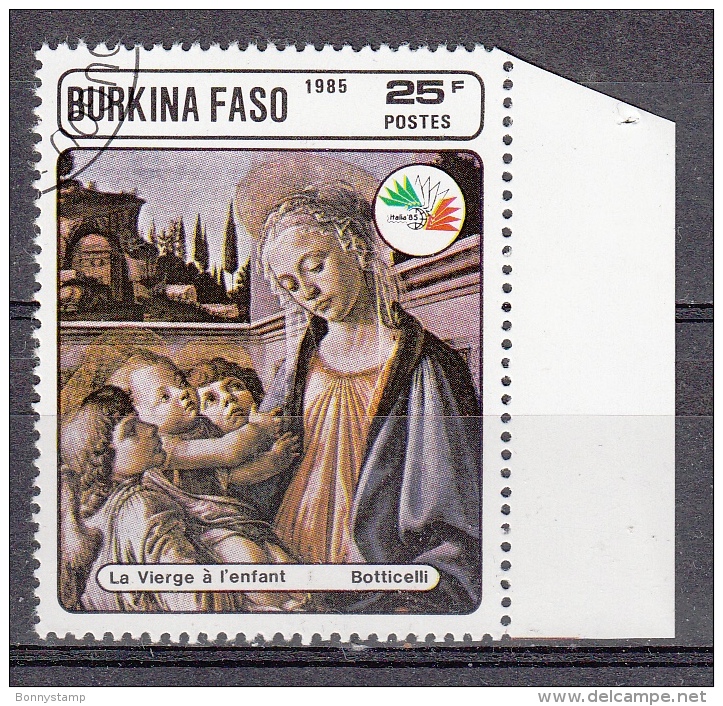 Burkina Faso, 1985 - 25fr Virgin And Child - Nr. 749A Usato° - Burkina Faso (1984-...)