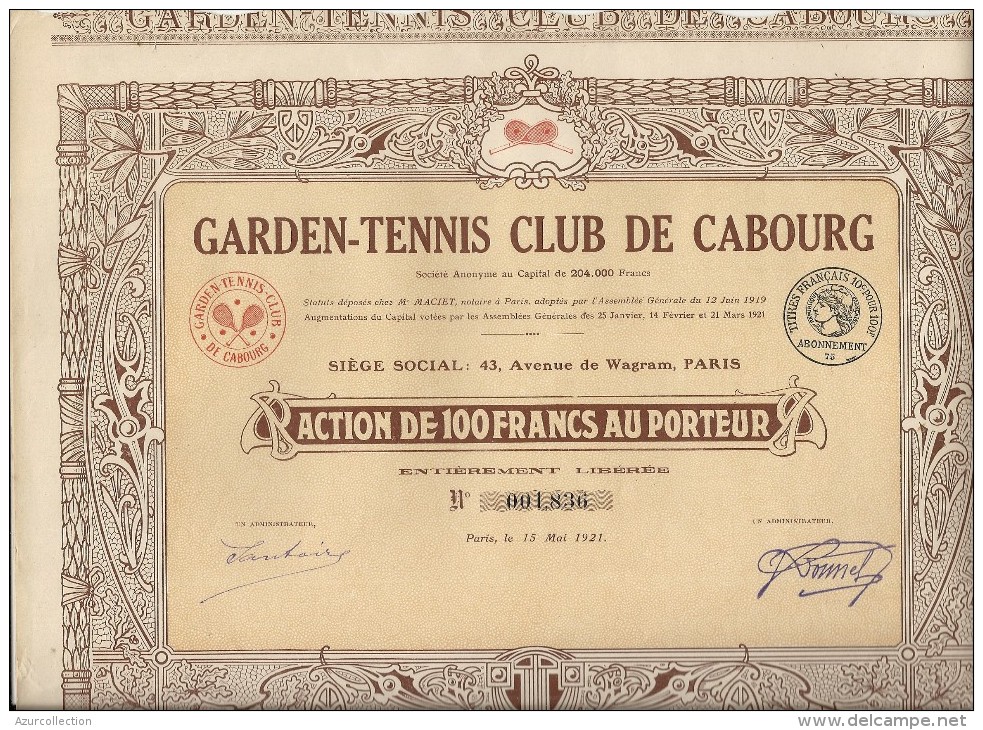 GARDEN TENNIS CLUB DE CABOURG - Sports