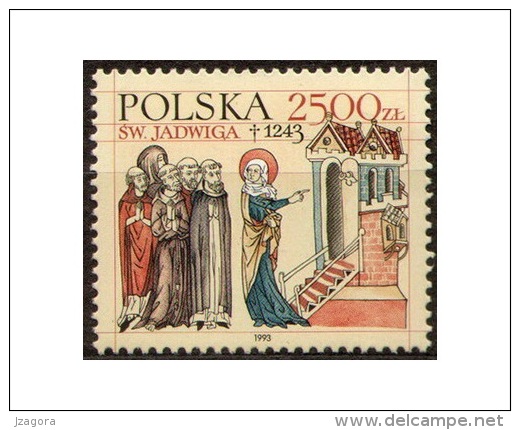 RELIGION HOLY MEN ST.JADWIGA HL. HEDWIG POLAND POLEN POLOGNE 1993 MNH MI 3470 - Théologiens