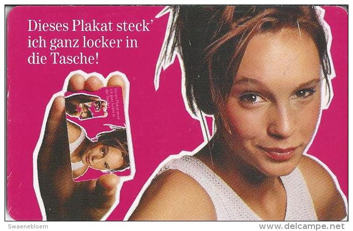 Telefoonkaart.- Duitsland. Telefonkarte 12 DM. Dieses Plakat Steck Ich Ganz Locker In Die Tasche !  Blickkontakte - P & PD-Reeksen : Loket Van D. Telekom