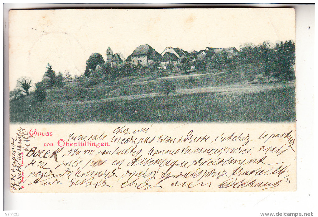 7850 LÖRRACH - OBERTÜLLINGEN, Gruss Aus...1900, Eckknick - Loerrach