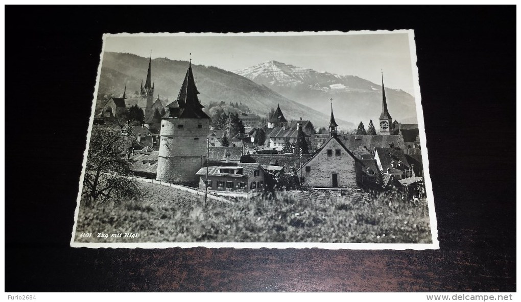 C-19161 CARTOLINA ZUG MIT RIGI - PANORAMA - Zug