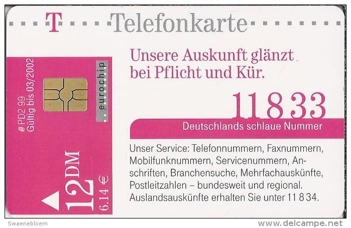 Telefoonkaart.- Duitsland. Telefonkarte 12 DM. 11833. Unsere Auskunft Glänzt Bei Pflicht Und Kür. - P & PD-Reeksen : Loket Van D. Telekom