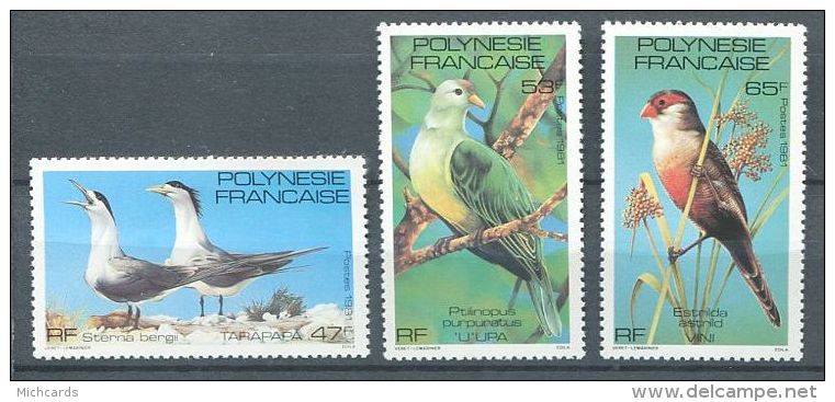 135 POLYNESIE 1981 - Oiseau Bird Vogel (Yvert 168/70) Neuf ** (MNH) Sans Trace De Charniere - Neufs