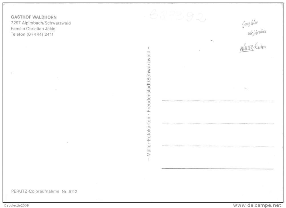B83392 Gasthof Waldhorn Alpirsbach Schwarzwald  Germany - Alpirsbach