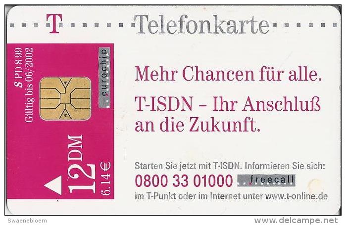 Telefoonkaart.- Duitsland. Telefonkarte 12 DM. Neue Ideen Verwirklichen Mit T-ISDN. Mehr Chancen Für Alle. - P & PD-Reeksen : Loket Van D. Telekom