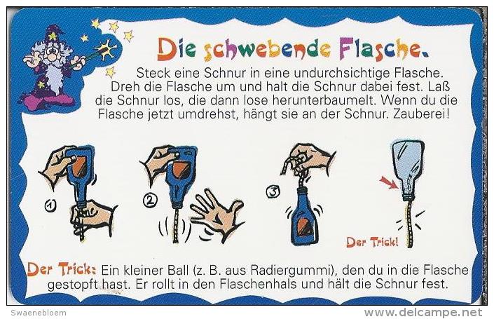 DE.- Telefonkarte 12 DM. Magic-Tric-Card Nr. 1. Die Schwebende Flasche. Der Trick. - P & PD-Reeksen : Loket Van D. Telekom