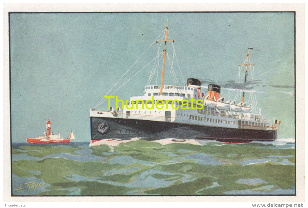 CPA DE LA LIGNE OSTENDE DOUVRES ** DER LIJN OOSTENDE DOVER ** SS PRINCE LEOPOLD  ** EDIT STOCKMANS - Paquebots