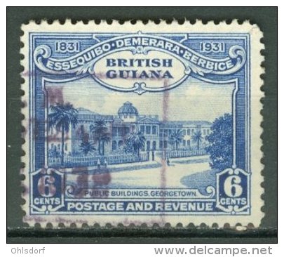BRITISH GUIANA 1931: YT 140 / Sc 208, O - FREE SHIPPING ABOVE 10 EURO - Guyana Britannica (...-1966)