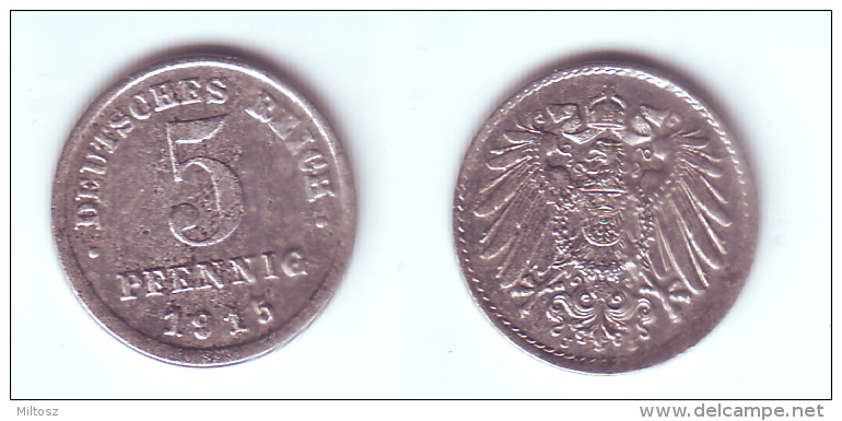 Germany 5 Pfennig 1915 J WWI Issue - 5 Pfennig