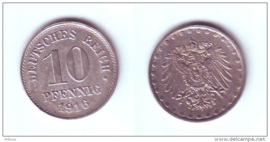 Germany 10 Pfennig 1916 F WWI Issue - 10 Pfennig