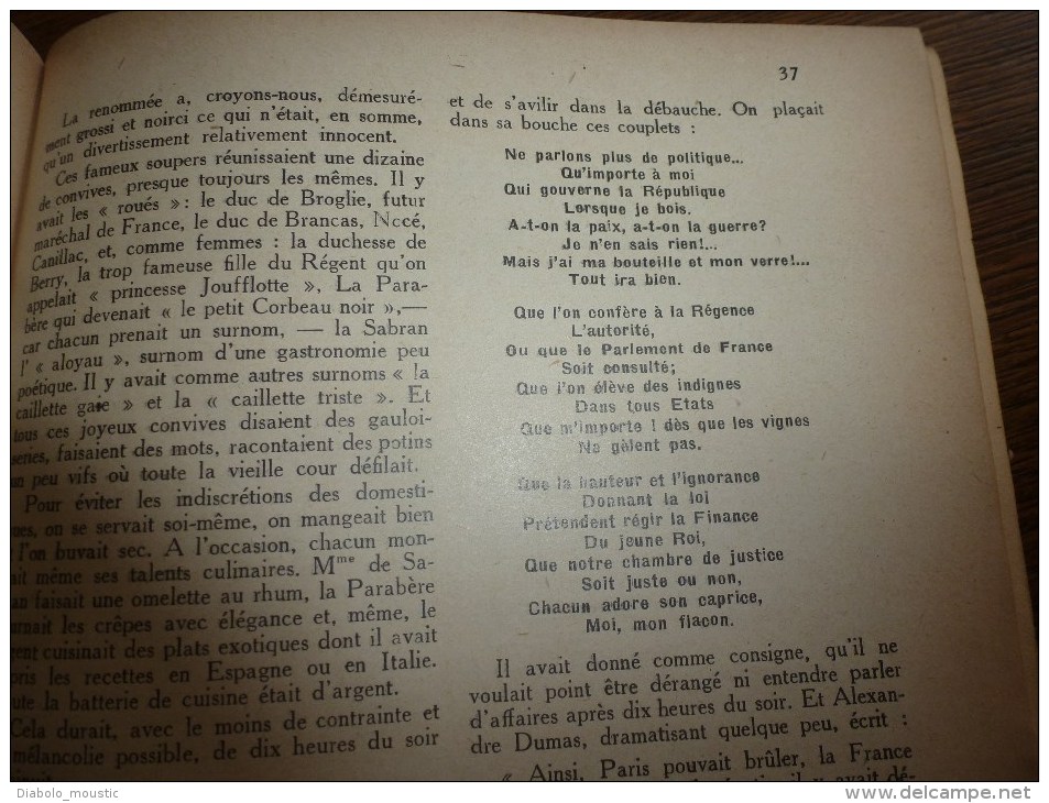 1921 CONFERENCIA :La LANGUE du GRAND SIECLE; Sous la REGENCE; Autour de CHOPIN...etc