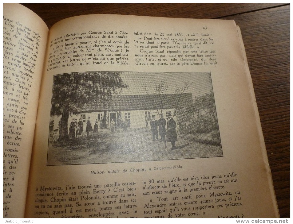 1921 CONFERENCIA :La LANGUE du GRAND SIECLE; Sous la REGENCE; Autour de CHOPIN...etc