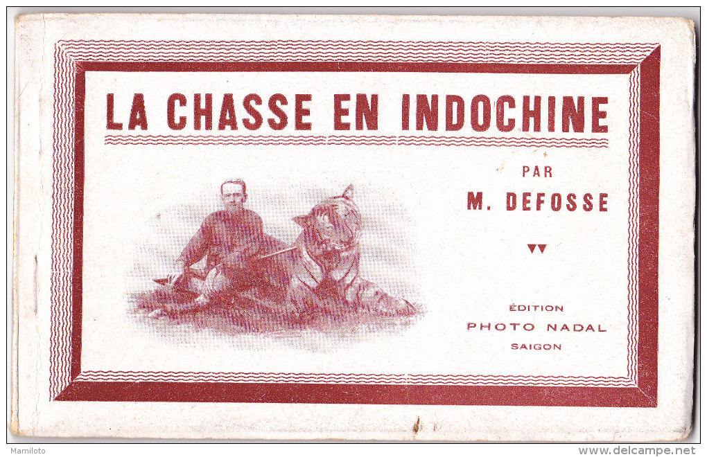 LA CHASSE EN INDOCHINE PAR M.DEFOSSE CARNET DE 10 CPA EN PARFAIT ETAT ET GROS PLAN - Vietnam