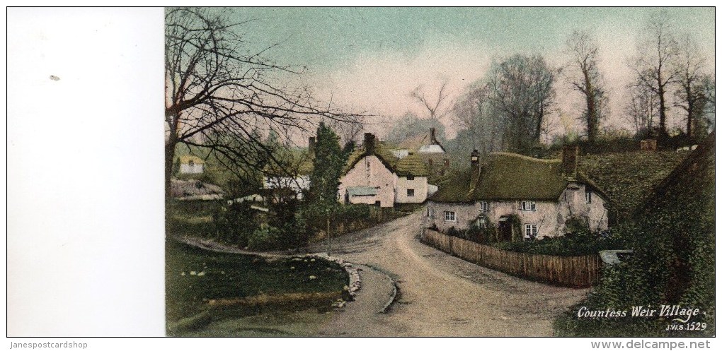 COUNTESS WEIR VILLAGE - NR. EXETER - DEVON - POSTCARD BY J. WELCH & SONS - Exeter