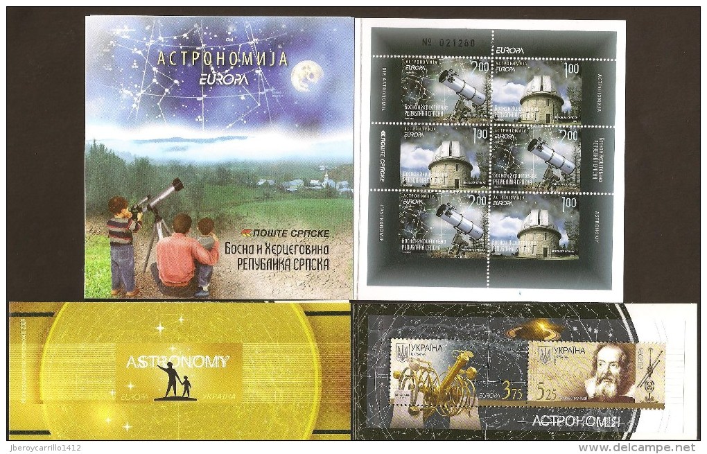 EUROPA 2009- TEMA ANUAL “ASTRONOMIA" - COLECCIÓN  DE LOS 17 CARNETS  OFICIALES  EMITIDOS POR 15 PAISES - Sammlungen