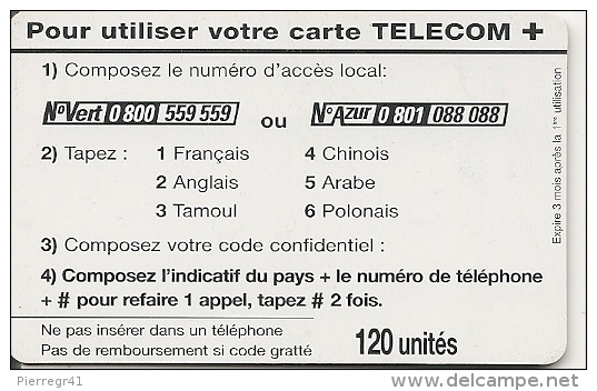 CARTE-PREPAYEE-120U-TELECO M+-1998-GENERIQUE--TBE - Autres & Non Classés