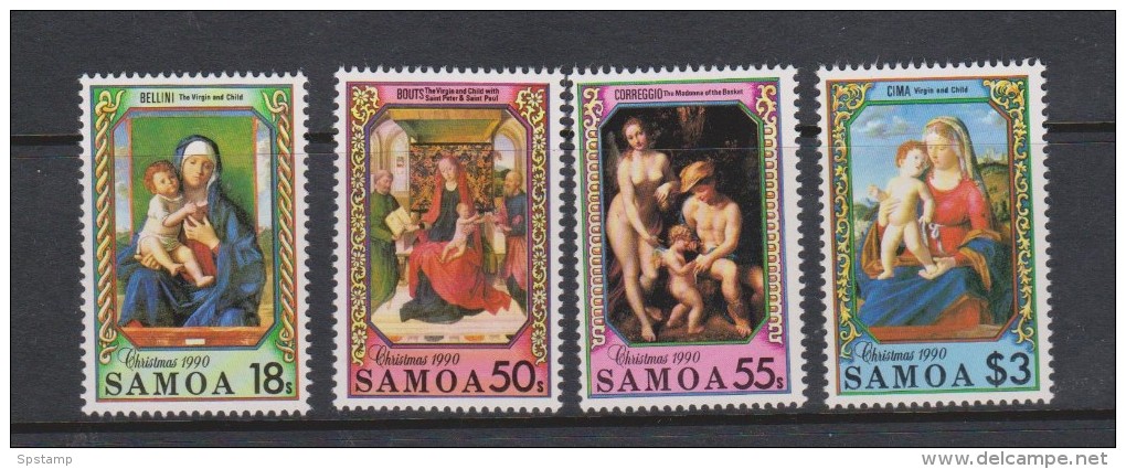 Samoa 1990 Christmas Paintings Set 4 MNH - Samoa (Staat)