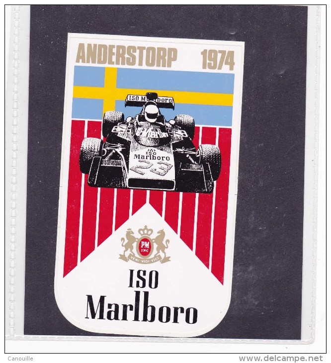 Sticker Marlboro - 1974  Anderstorp - Automovilismo - F1