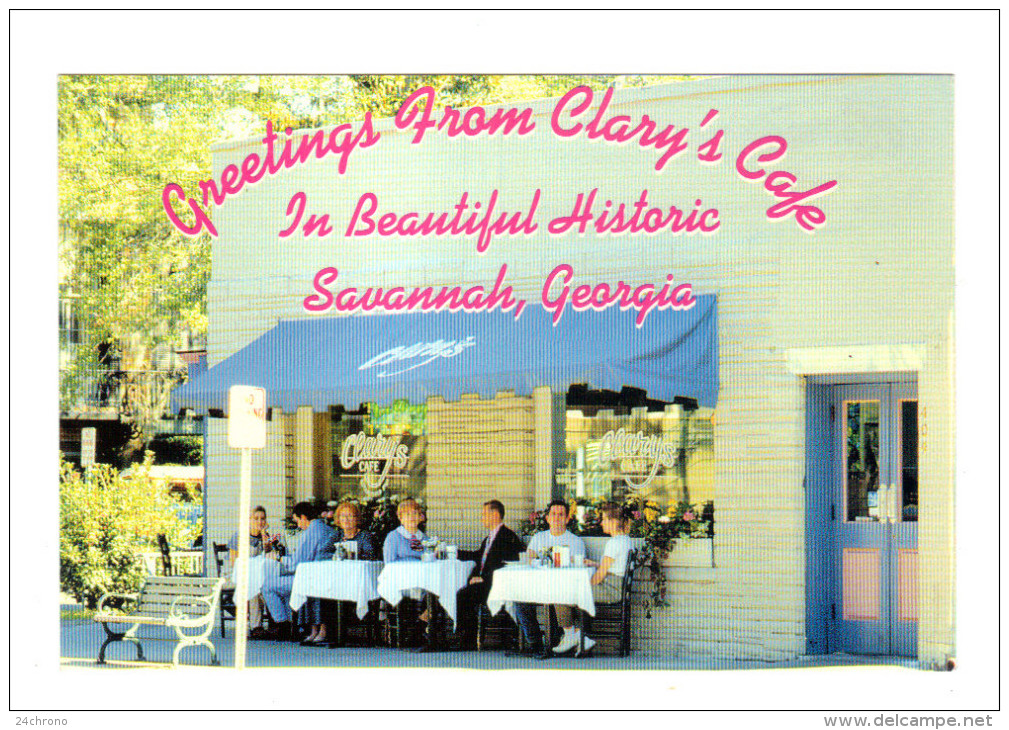 Etats Unis: Greetings From Clary's Cafe, In Beautiful Historic, Savannah, Georgia (14-3596) - Savannah